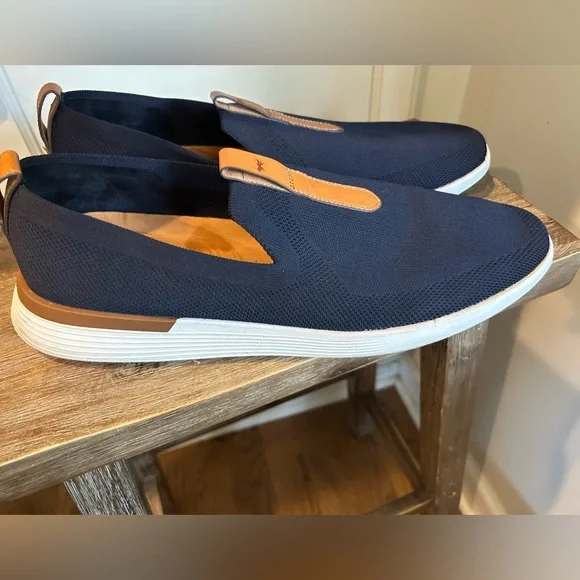 Wolf & Shepherd SWIFTKNIT™ DERBY Navy Blue Sneakers Leather Accents Sz 14 EXLNT - Picture 3 of 11